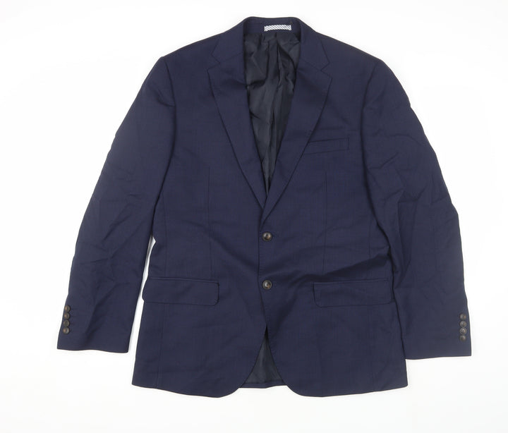 Marks and Spencer Men's Blue Single-Breasted Blazer 42R