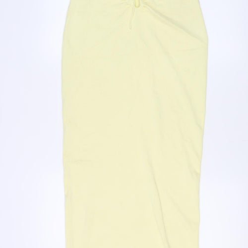 PrettyLittleThing Women's Yellow Bodycon Midi Dress M