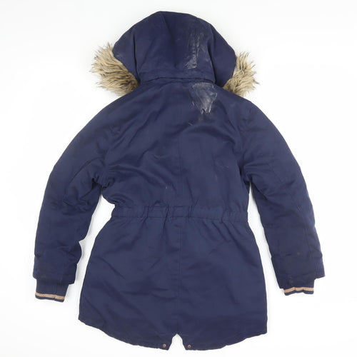 John Lewis Girls Blue Parka Coat 10 Years