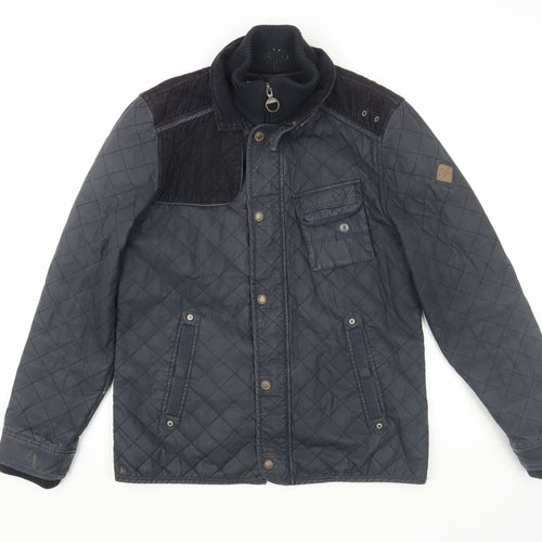 Next Men's Black Quilted Jacket M, Casual Autumn/Winter Wear