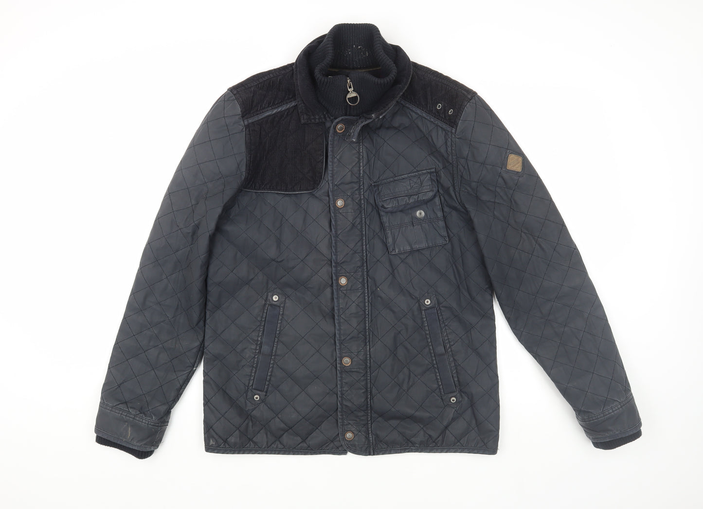 Next Men's Black Quilted Jacket M, Casual Autumn/Winter Wear