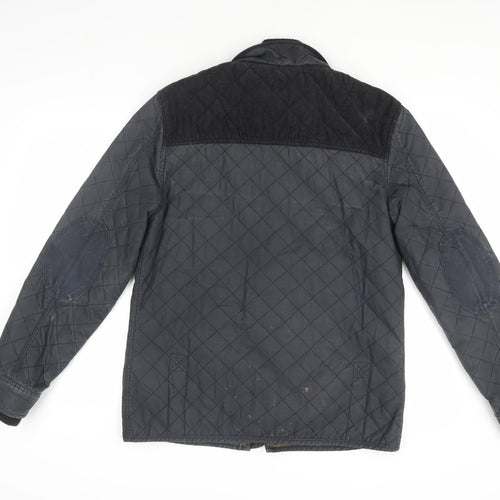 Next Men's Black Quilted Jacket M, Casual Autumn/Winter Wear
