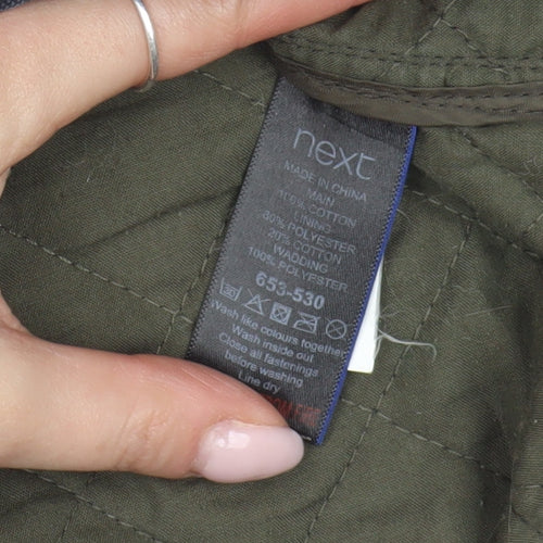 Next Men's Black Quilted Jacket M, Casual Autumn/Winter Wear