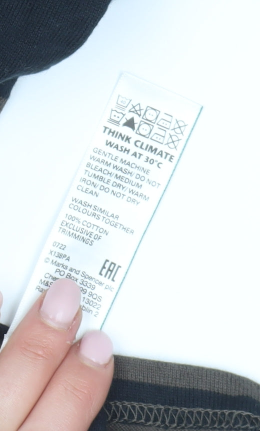 Marks and Spencer Men's Brown XL Striped Polo