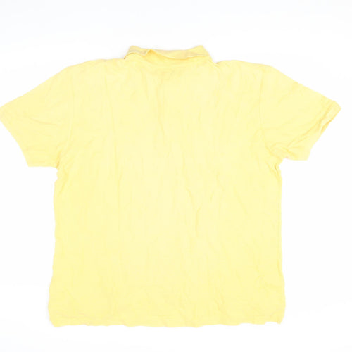Dissident Men’s Yellow Polo, Size L, Cotton, Casual