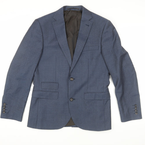 Next Men's Blue Slim Suit Jacket, 38S, Formal Business