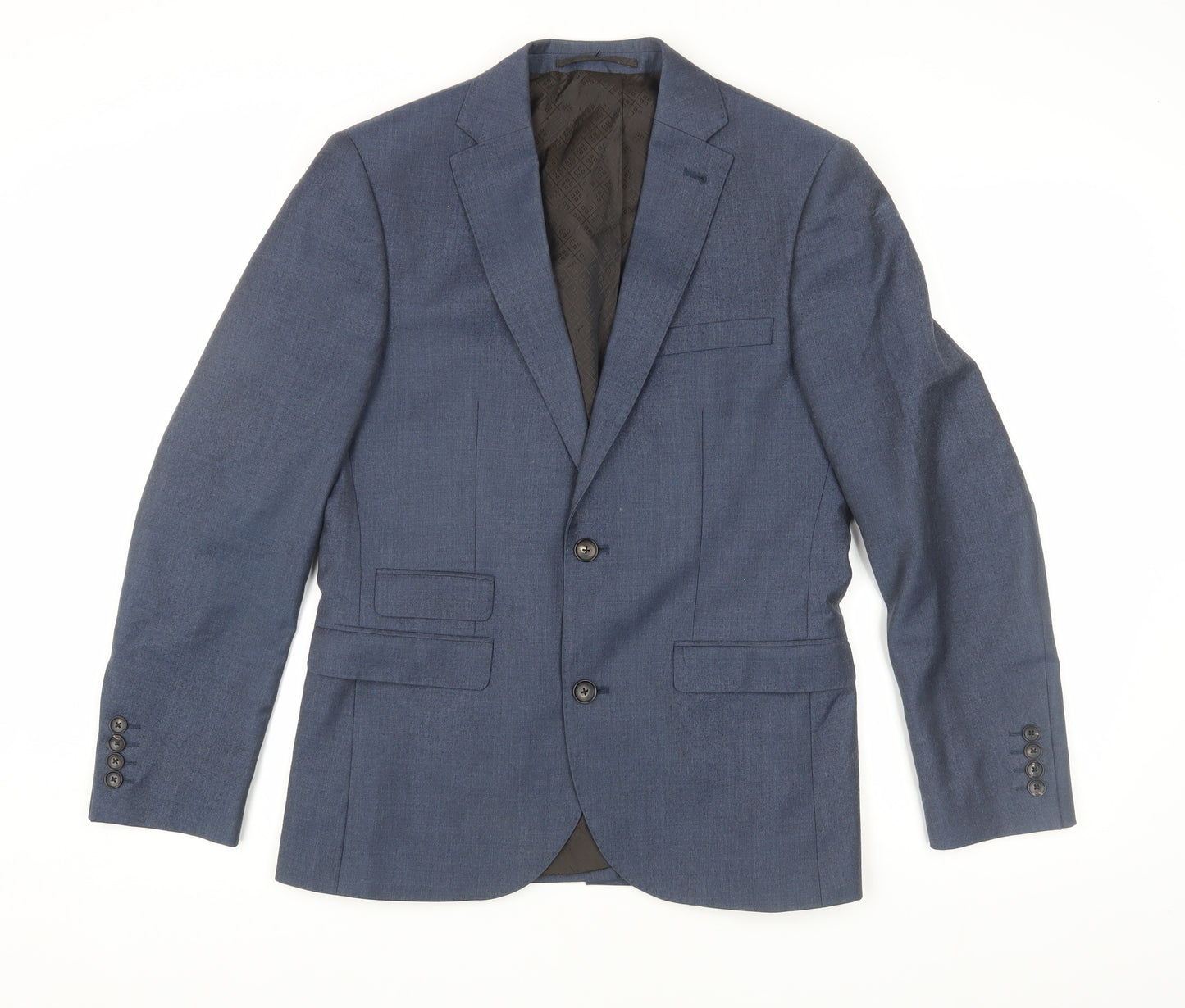 Next Men's Blue Slim Suit Jacket, 38S, Formal Business