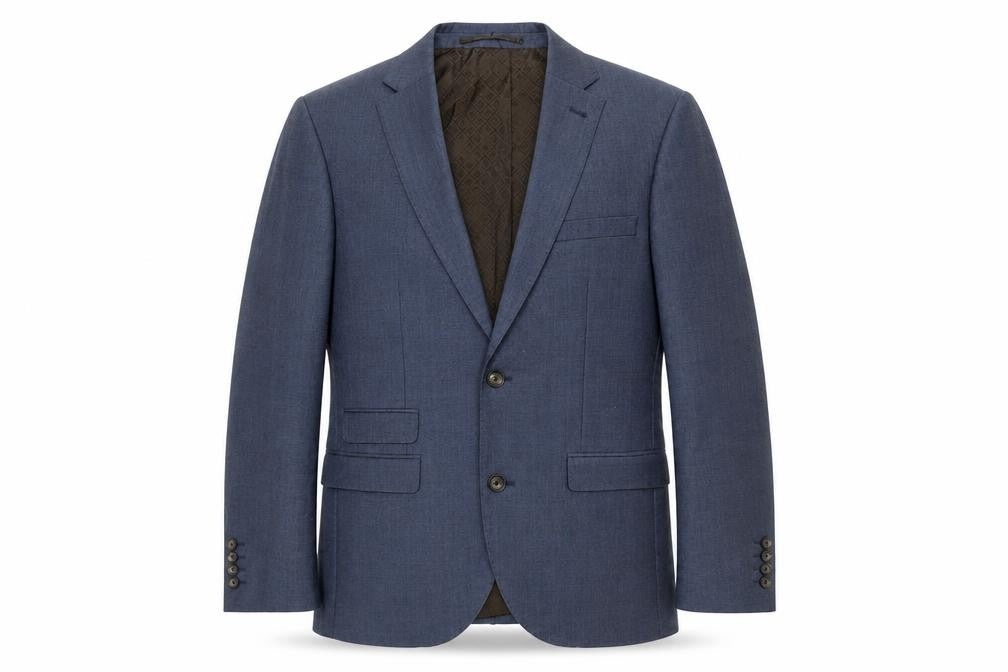 Front view of Next Men's Blue Slim Suit Jacket, 38S, Formal Business