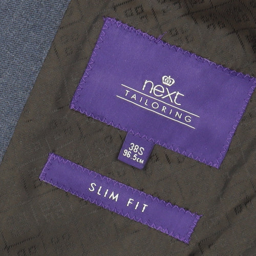 Next Men's Blue Slim Suit Jacket, 38S, Formal Business