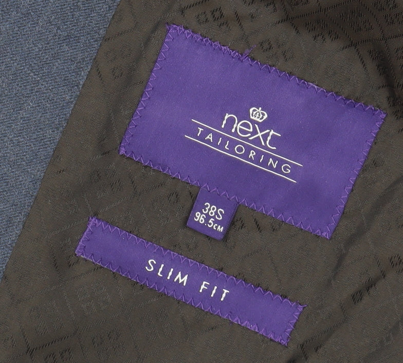 Next Men's Blue Slim Suit Jacket, 38S, Formal Business