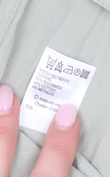 Marks and Spencer Women's Green Parka Jacket Size 10