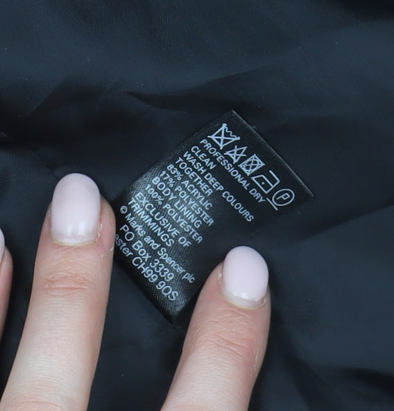 Marks and Spencer Women's Black Coat Size 18