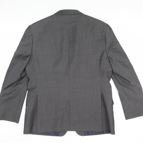 Daniel Hechter Men's Grey Blazer, Size 42S, Classic Fit
