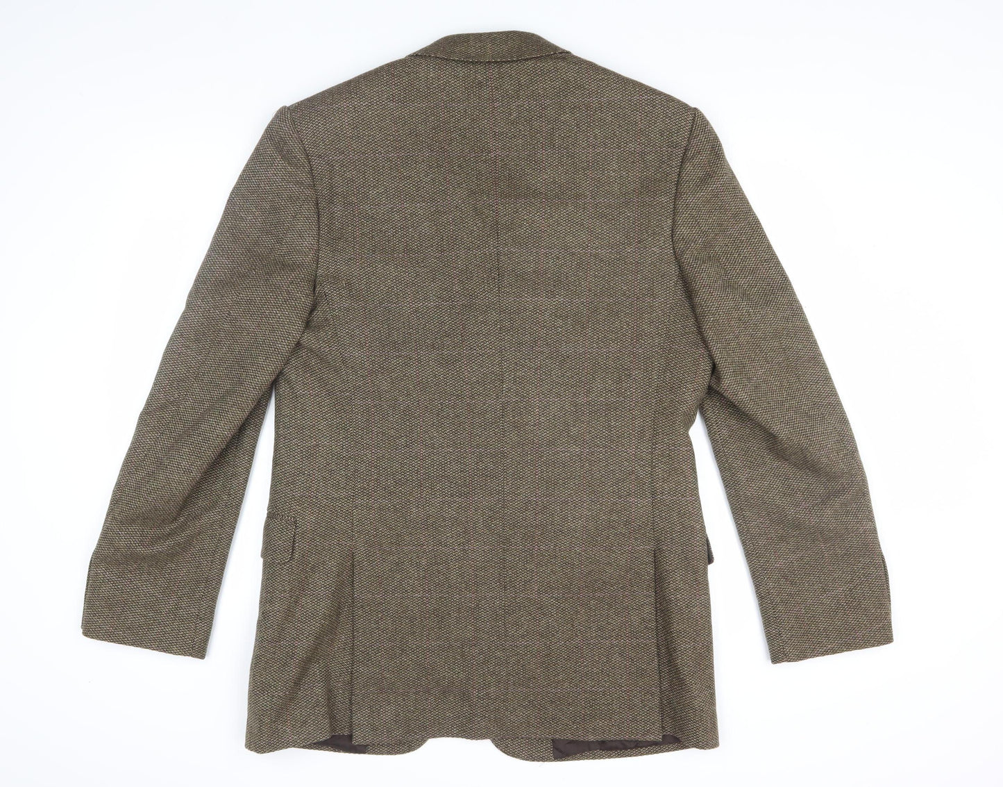 Jaeger Men's Brown Tweed Blazer - Size 44L, Classic Style