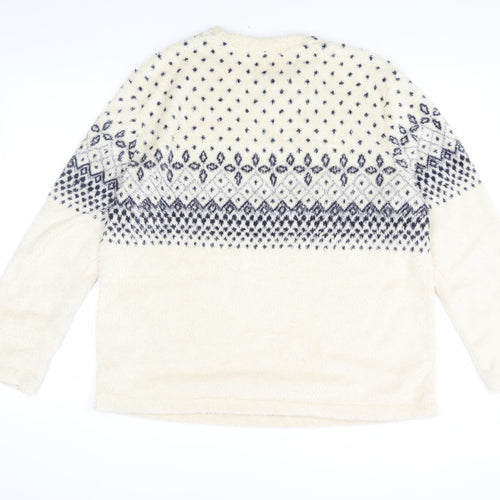 Uniqlo Unisex Ivory 2XL Pullover Sweatshirt