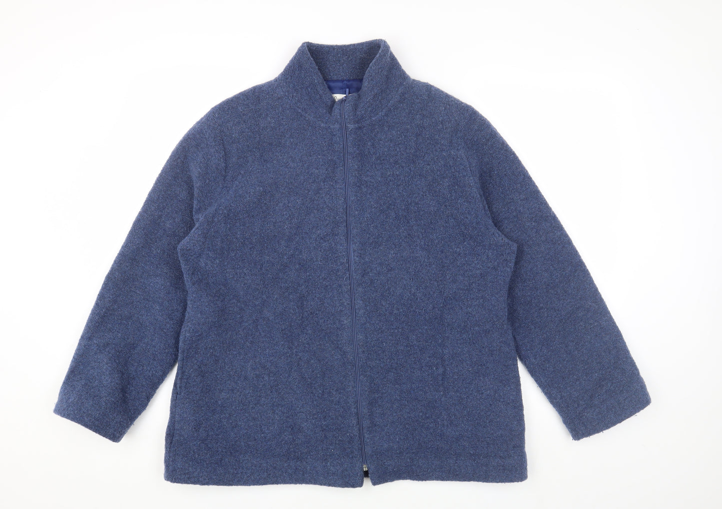 David Nieper Women's Blue Jacket UK 18 Full Zip Casual