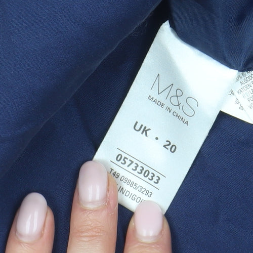 Marks and Spencer Blue Women's Trench Coat Size 20