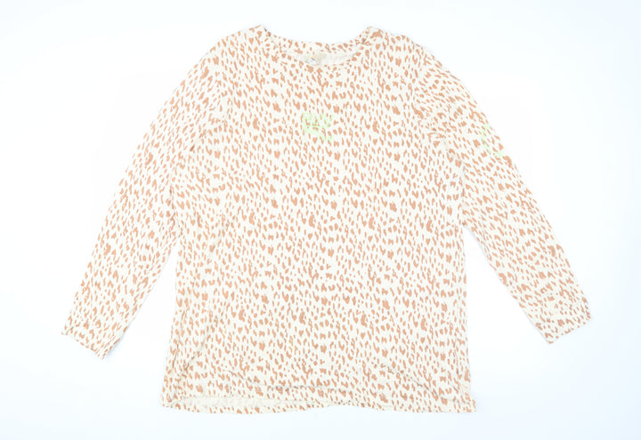 River Island Women's Animal Print Long Sleeve Top L