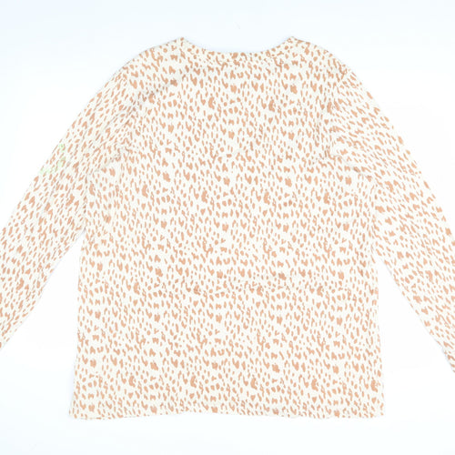 River Island Women's Animal Print Long Sleeve Top L