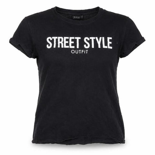 Bershka Women's Black Crew Neck T-Shirt Size 12 Casual