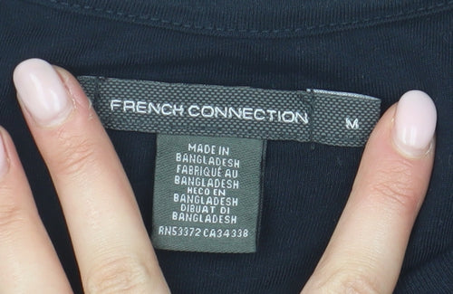 French Connection Men's Black M T-Shirt, Casual Classic