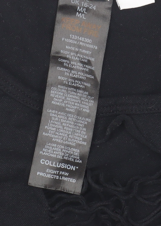 Collusion Women's Black Sleeveless Tank UK M