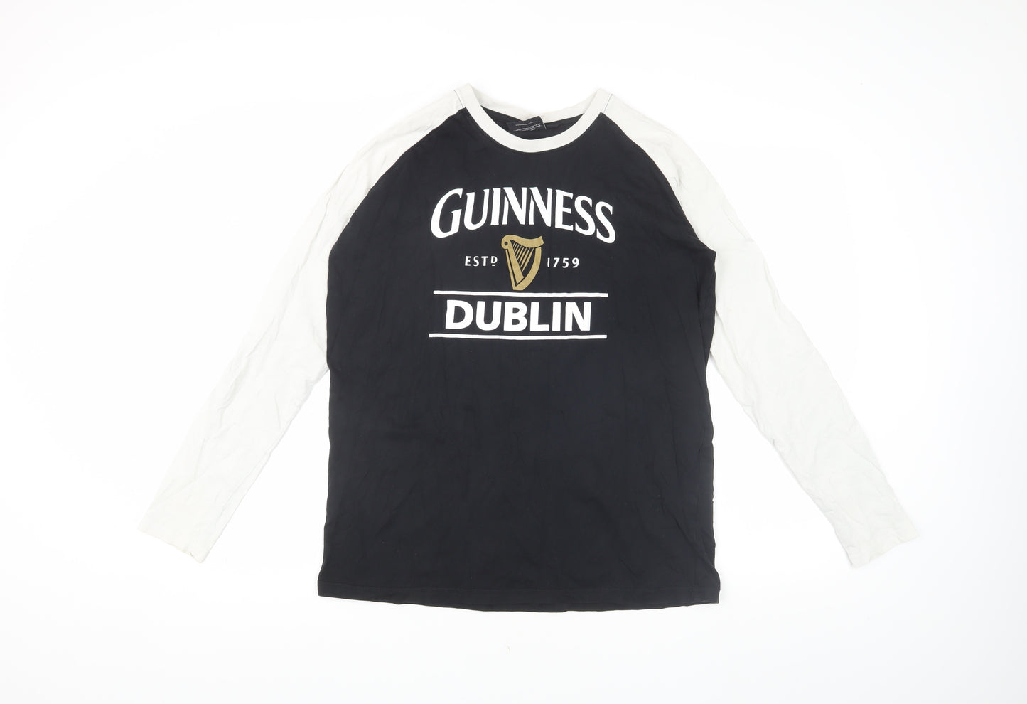 Guinness Men's Black Long Sleeve Relaxed T-Shirt
