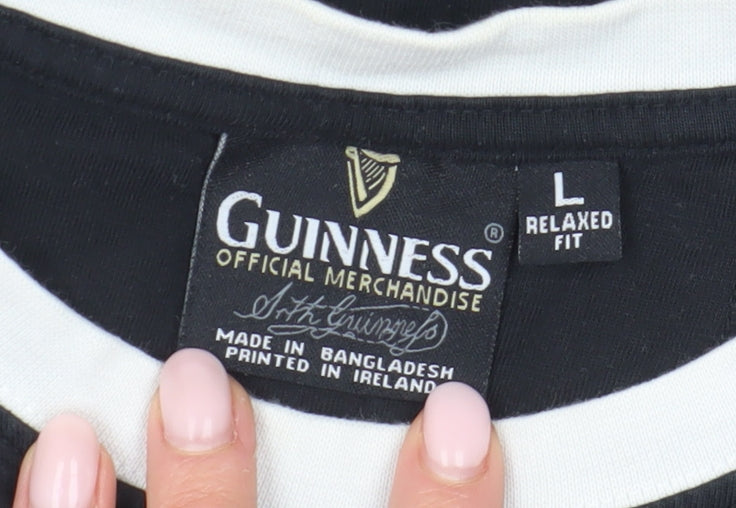 Guinness Men's Black Long Sleeve Relaxed T-Shirt