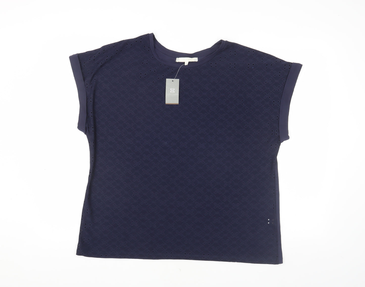 Lakeland Women's Blue Crew Neck Sleeveless T-Shirt
