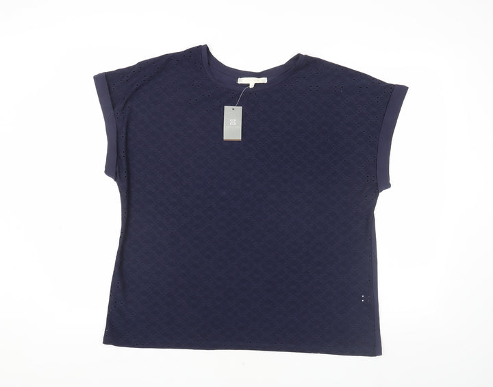 Lakeland Women's Blue Crew Neck Sleeveless T-Shirt