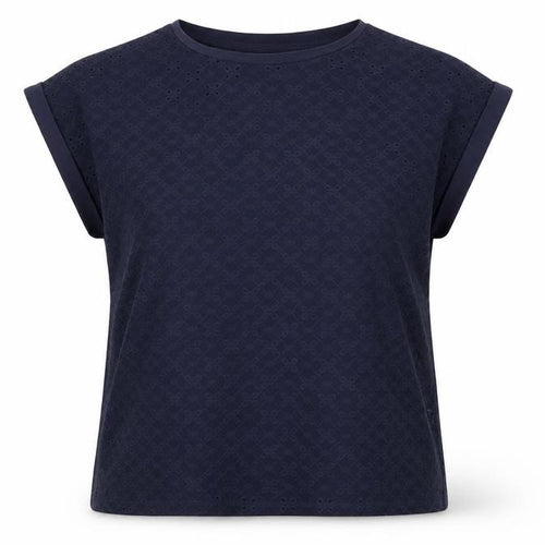 Lakeland Women's Blue Crew Neck Sleeveless T-Shirt