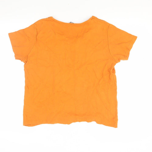 ISLE Essentials Women's Orange V-Neck T-Shirt M