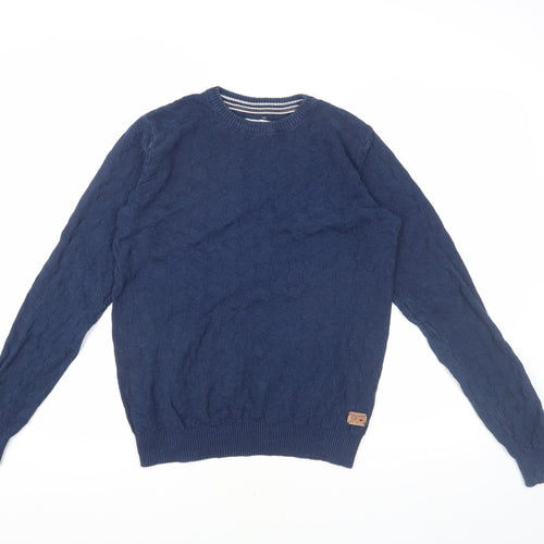 Lee Cooper Men's Blue Medium Pullover Jumper