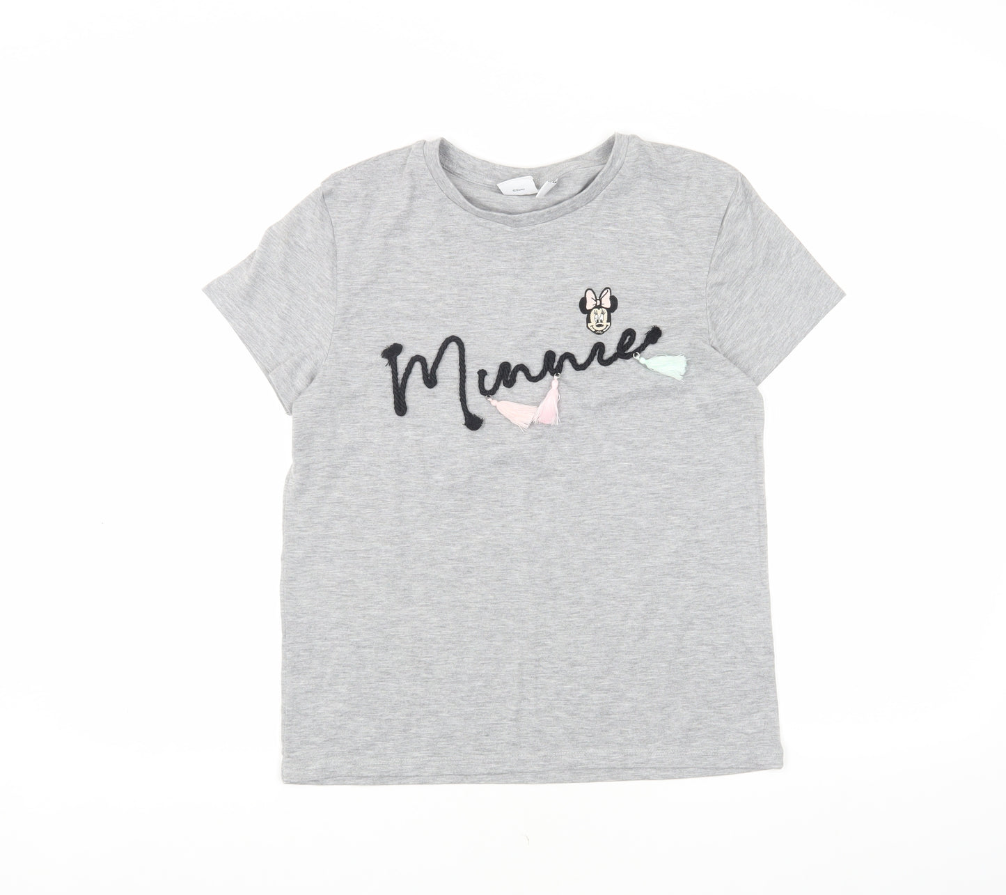 Disney Women Grey Minnie Mouse T-Shirt Size 10