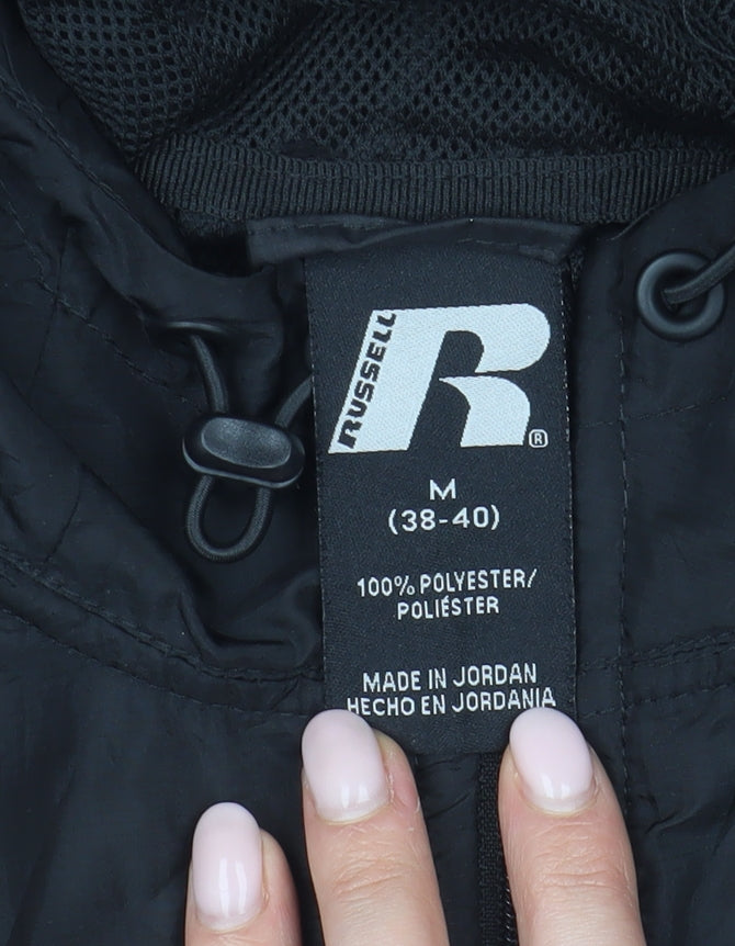 Russell Men's Black Hooded Windbreaker Jacket M