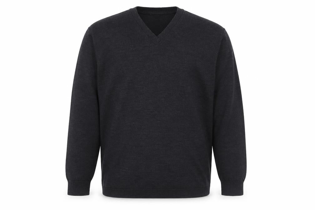 Front view of On Off Men's Black jumper L V-Neck