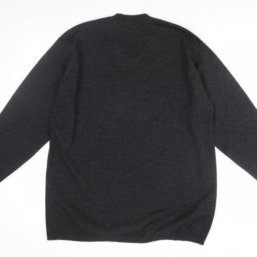 On Off Men's Black Pullover Jumper L V-Neck