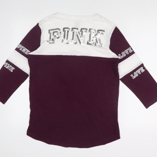 Pink Victoria's Secret Women's Multicoloured T-Shirt L