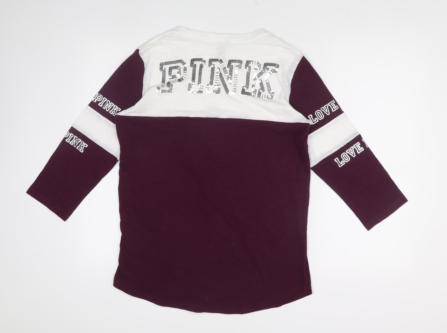 Pink Victoria's Secret Women's Multicoloured T-Shirt L