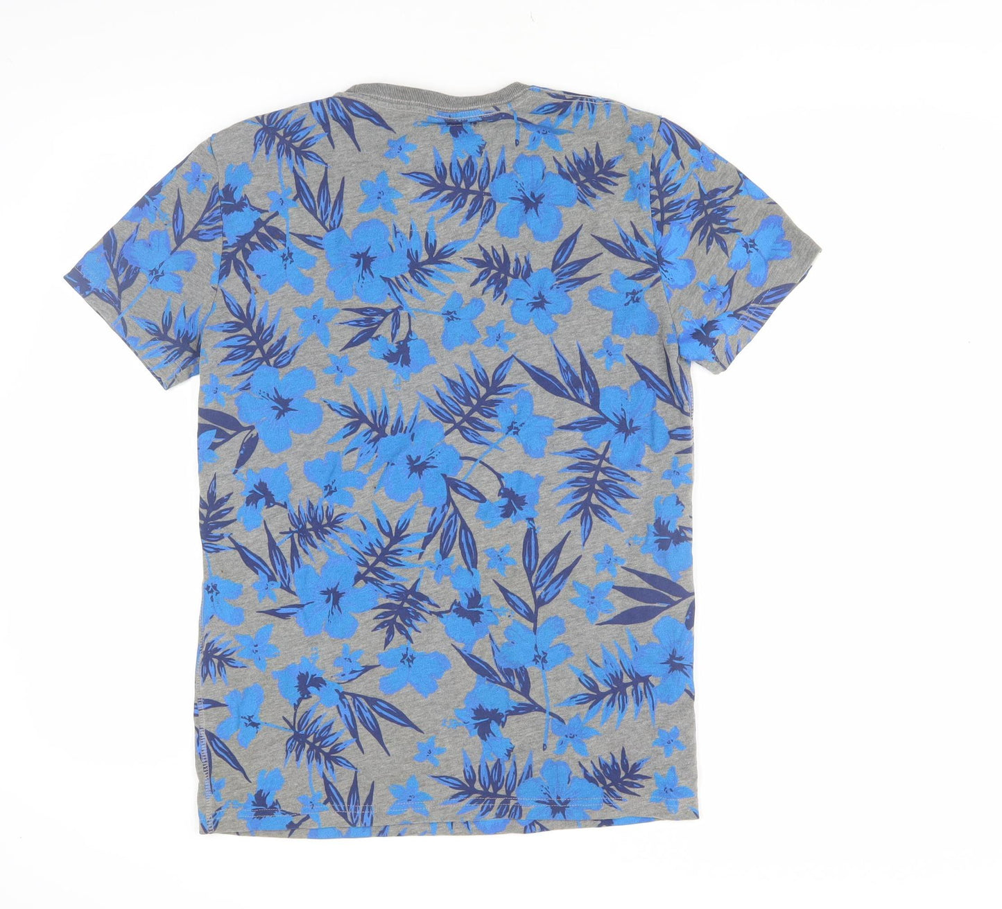 Superdry Men's Blue Grey Floral Short Sleeve T-Shirt