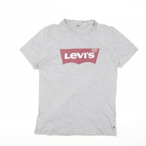 Levi's Men's Grey Graphic Print T-Shirt, Size S