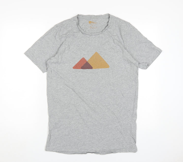 Berghaus Men's Grey Graphic Printed Cotton T-Shirt Size L
