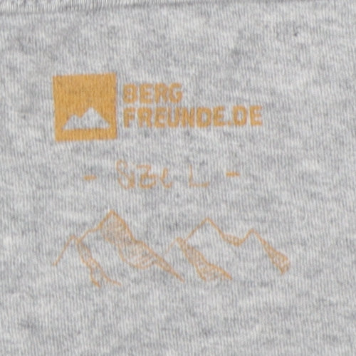 Berghaus Men's Grey Graphic Printed Cotton T-Shirt Size L