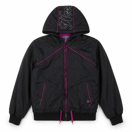 Hooch Girls Black Bomber Jacket, Hooded, Age 10-11 Years