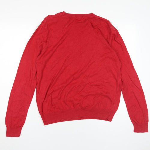 Voi Jeans Men's Red Crew Neck Pullover Jumper M