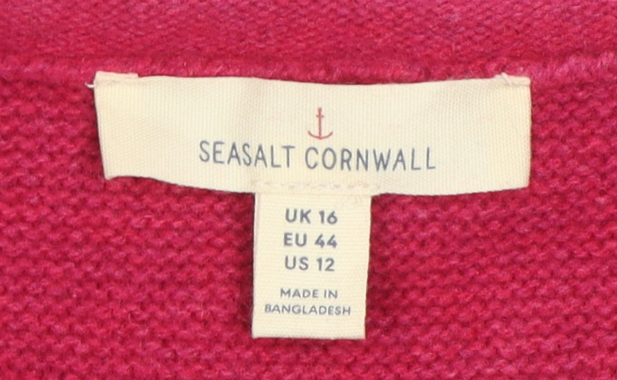 Seasalt Cornwall Women's Red Pullover Jumper Size 16