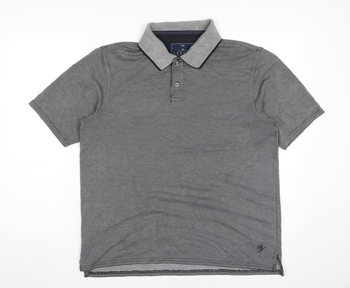 Marks & Spencer Men's Grey Polo Shirt Medium