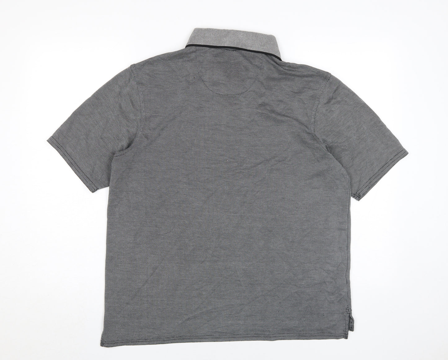 Marks & Spencer Men's Grey Polo Shirt Medium