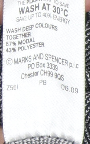 Marks & Spencer Men's Grey Polo Shirt Medium