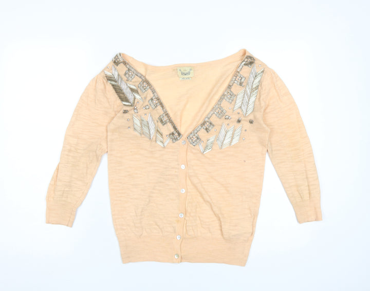 River Island Women's Beige Cardigan Size 10